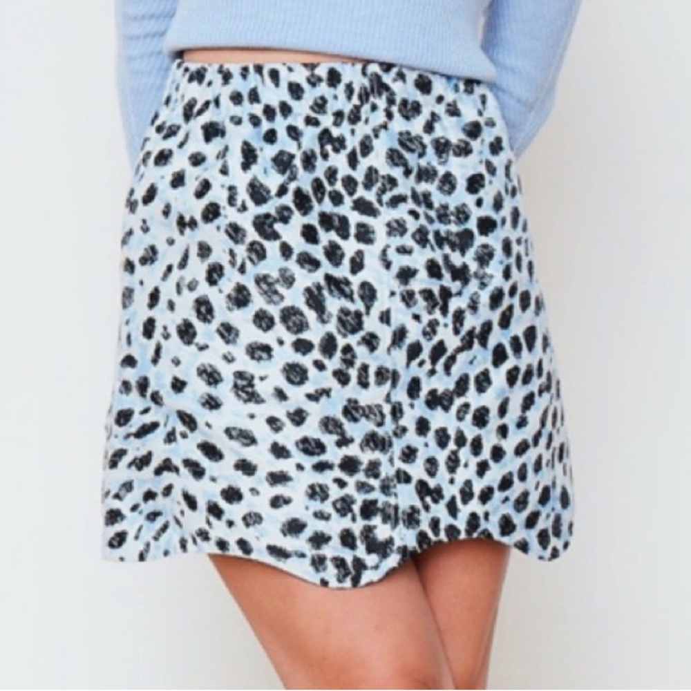 Gorgeous Ganni jacquard mini skirt, animal print, best size 2-4, Ganni size 34